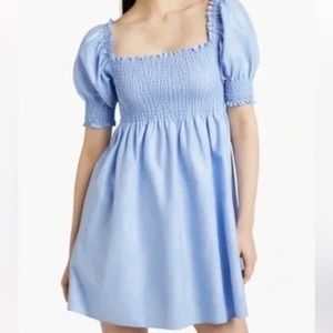 Hill House Athena nap dress light blue glitter
